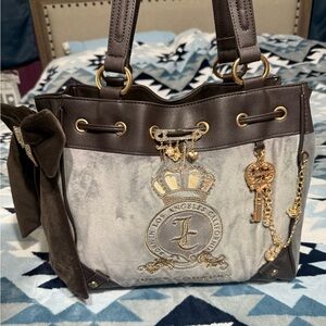 Juicy Couture Elegant Brown, grey and gold Tote